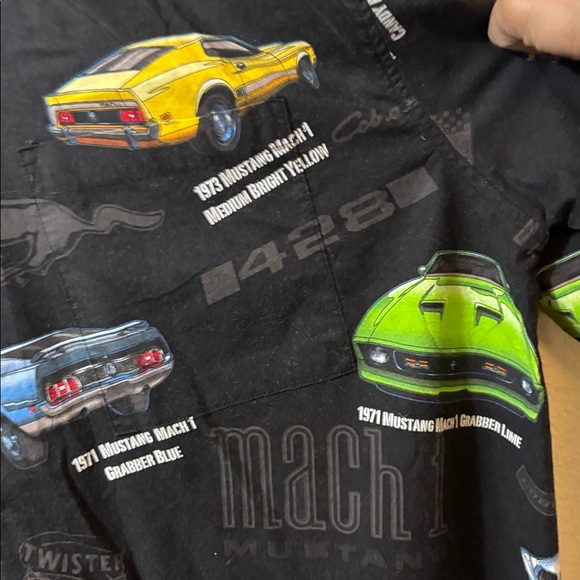 David Carey Black Car Print Shirt - Picture 3 of 7